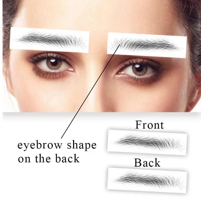 Наклейки для бровей аксессуары микроволокна 8 пар водостойкие Стикеры