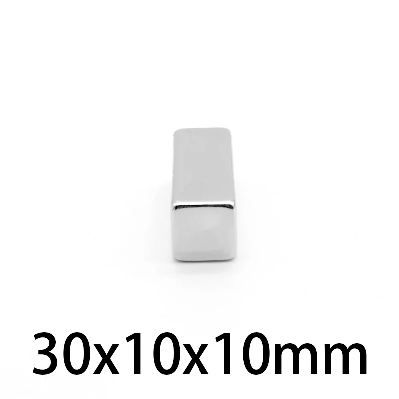30x10x10mm Strong Rare Earth Magnet 30mmx10mmx10mm Block Neodymium Magnets N35 Permanent Search Magnet 30*10*10mm