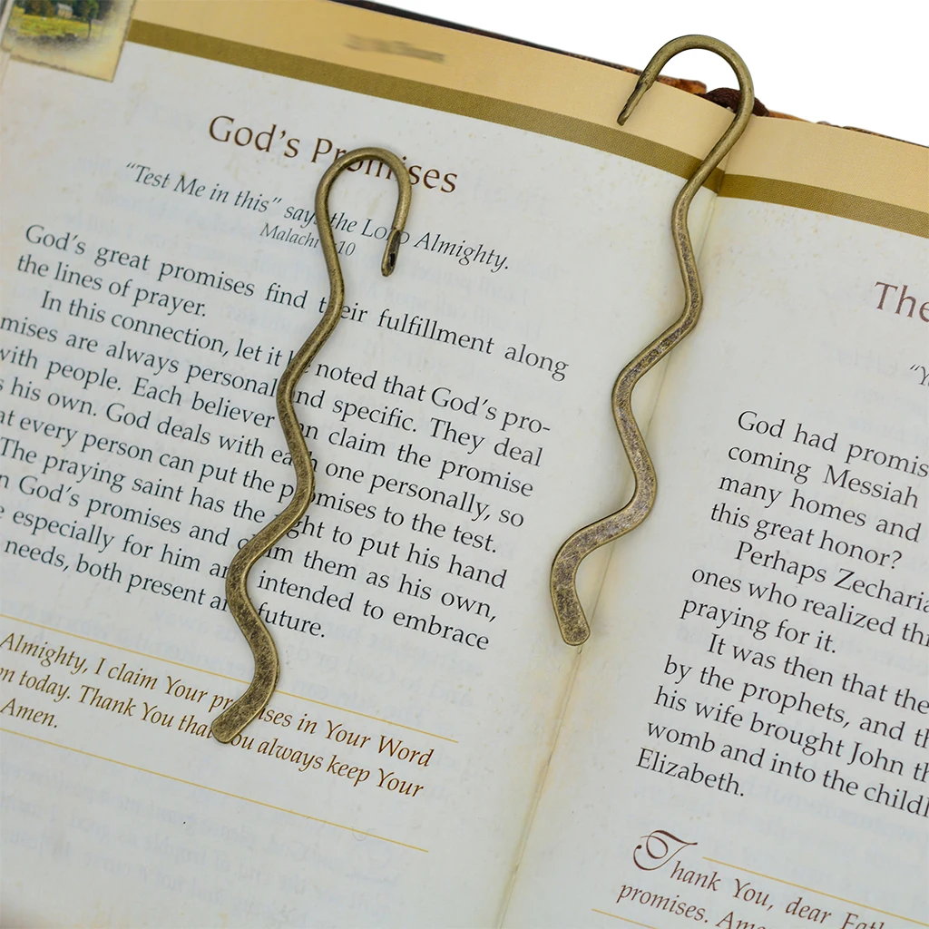 20 Pieces Vintage Antique Bronze Wave Bookmark Hooks Beading Book Marks Jewelry Making Findings DIY Pendant Necklace Craft 85mm