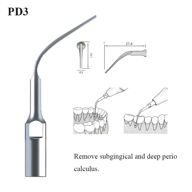 Dental Ultrasonic Scaler Tip Scaling Periodontics Endodontics Dentists Multifunction Endo Perio Scaling Tips Dental Instrument PD3