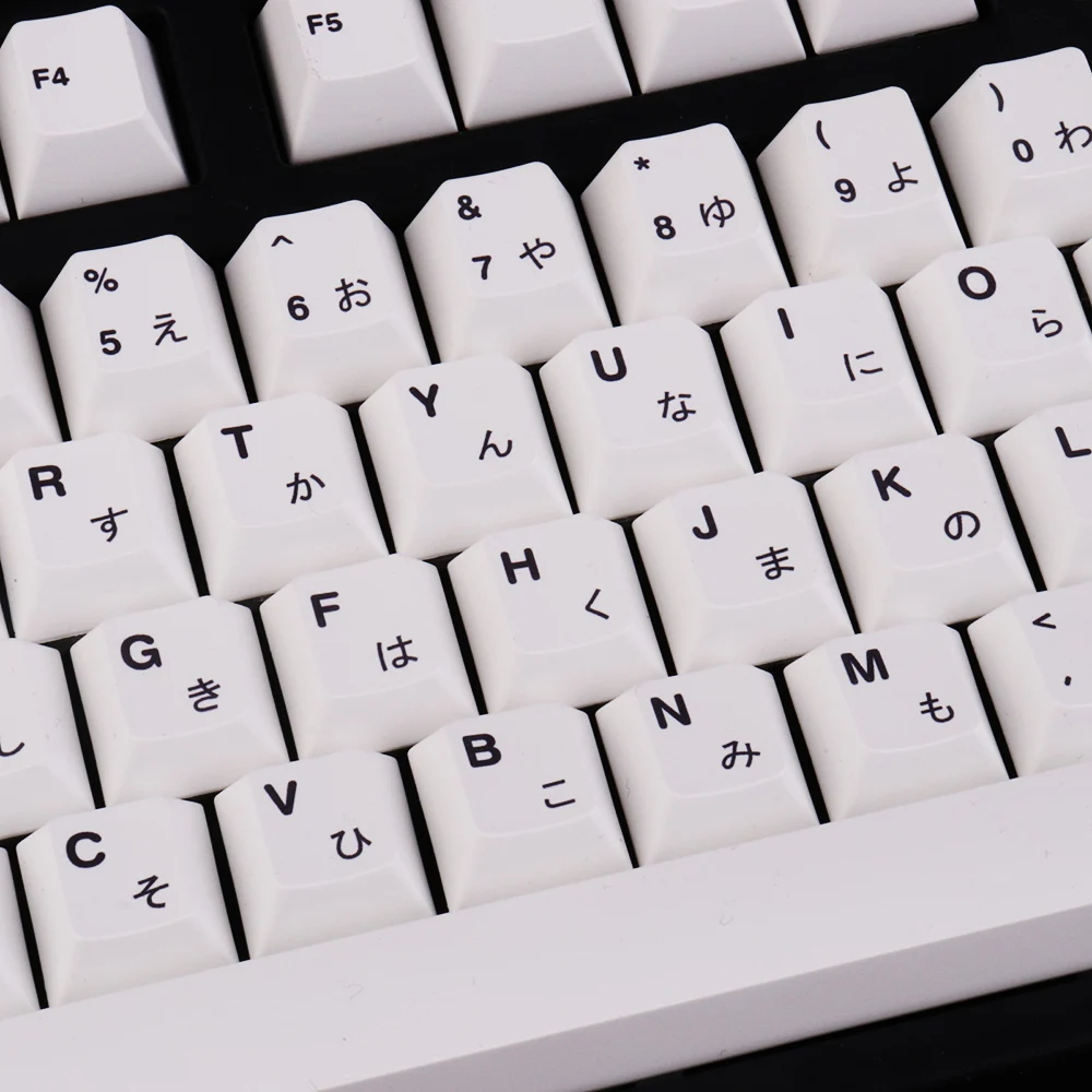 Tema Branco Minimalista 135 Teclas de Cereja Perfil Pbt Keycap Dye-sub Inglês Personalizado Personalidade Keycaps para Teclado Mecânico 61 - Imagem 4