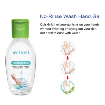

50ml Alcohol Mini Hand Sanitizer Soap Gel Anti-Bacteria Moisturizing Disposable Rinse Free Waterless Sterilization Disinfect