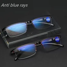 С плоскими стеклами и половинной рамкой, очки для чтения, Для Мужчин's пресбиопии Для мужчин Для женщин Винтаж полуоправы ретро солнцезащитные очки интегрированный Анти blue ray 1,0 1,5 2,0 2,5 3,0 3,5 4,0