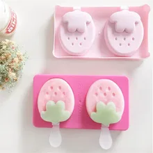 Креативный DIY домашний Клубничный сорбет, ледяная форма, коробка для мороженого, Фруктового мороженого, силиконовая форма для мороженого, сделай сам, Клубничная коробка для льда