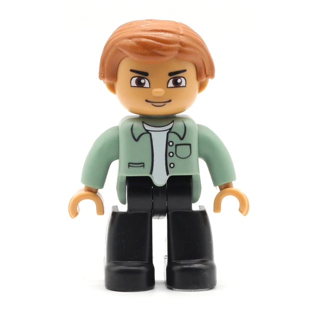 Big Size Action Figures City Princess Policemen Family Building Block Doll Character Accessory Toys Assembly Children Kids Gift Uncle A