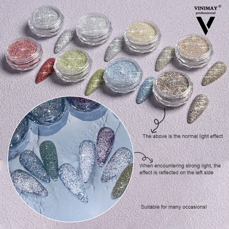 

16 Colors Nail Glitter 3D Diamond Jewelry Matte Crushed Nail Art Powder DIY Pigment Flakes Dust Nail Art Sequins TSLM1