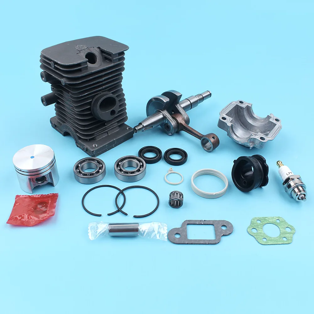 Cylinder Piston Crankshaft Engine Pan Kit For STIHL MS170 MS180 017 018 MS 180 170 Chainsaw 38mm Nikasil Plated Intake Manifold