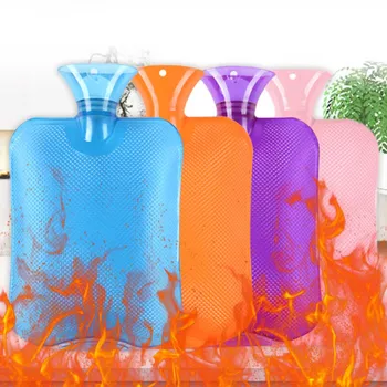 

2000ml Large Capacity Transparent Injectable Hot Water Bottle Bag for Kids Adults Hand Foot Body Warming Pain Relief
