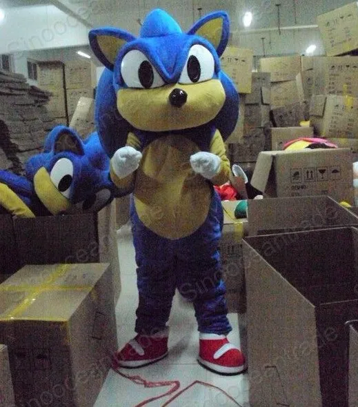 

Fashion Design Sonic Hedgehog blue Mascot Costume Adult Birthday Party Fancy Dress Halloween Cosplay Outfits Clothing Xmas