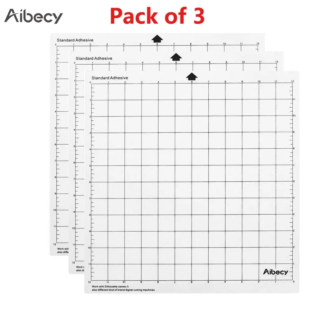 Pack of 3 15 шт. Aibecy коврик для резки 12 дюймов измерительная сетка Repalcement полупрозрачный, полипропилен материал режущий коврик клей коврик DIY инструмент разделочная доска - Цвет: Pack of 3