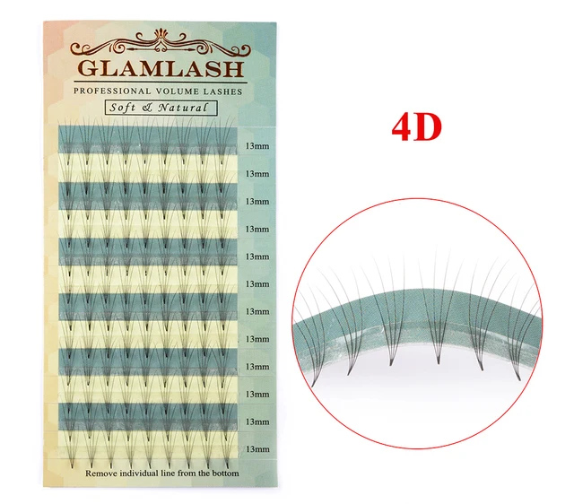 GLAMLASH 2D 3D 4D 5D 6D premade fans false eyelashes extension russian volume lashes faux mink individual lash extensions cilia 4D