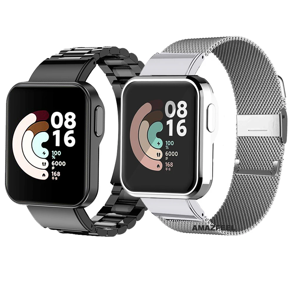 Браслет из нержавеющей стали для Xiaomi Watch Lite металлический сетчатый сменный