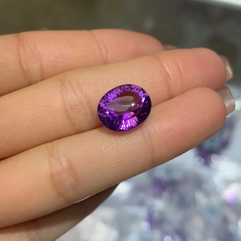 Real Natural Amethyst Loose Gemstone for Jewelry DIY 10*14mm loose gemstones