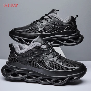 

Winter/Spring Men's Casual Shoes Fashion Adult Men Flats erkek ayakkabi Adulto Brand Luxury Shoe with fur insole Plus Size 39-48