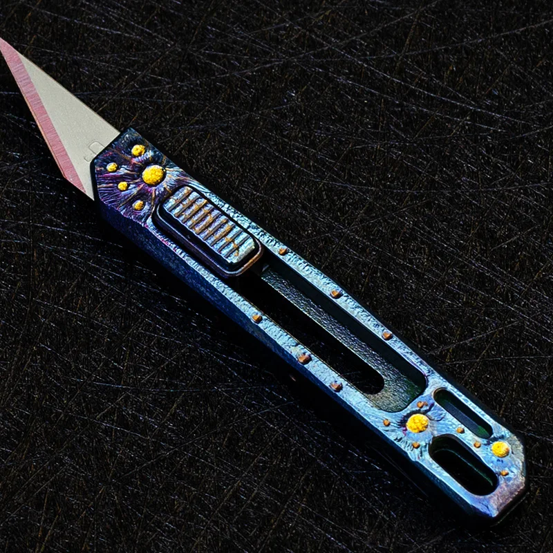 

Original EDC Titanium Knife Outdoor Portable Paper Cut Self-defense Knife