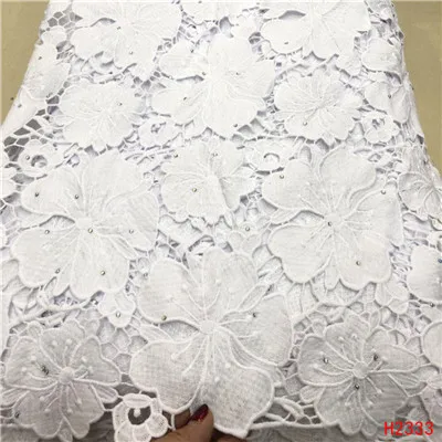 Tissu africain broderie coton нигерийский шнур кружевной ткани высокое качество Гипюр Вышивка Французская ткань кружево для вечернего платья - Цвет: As Picture
