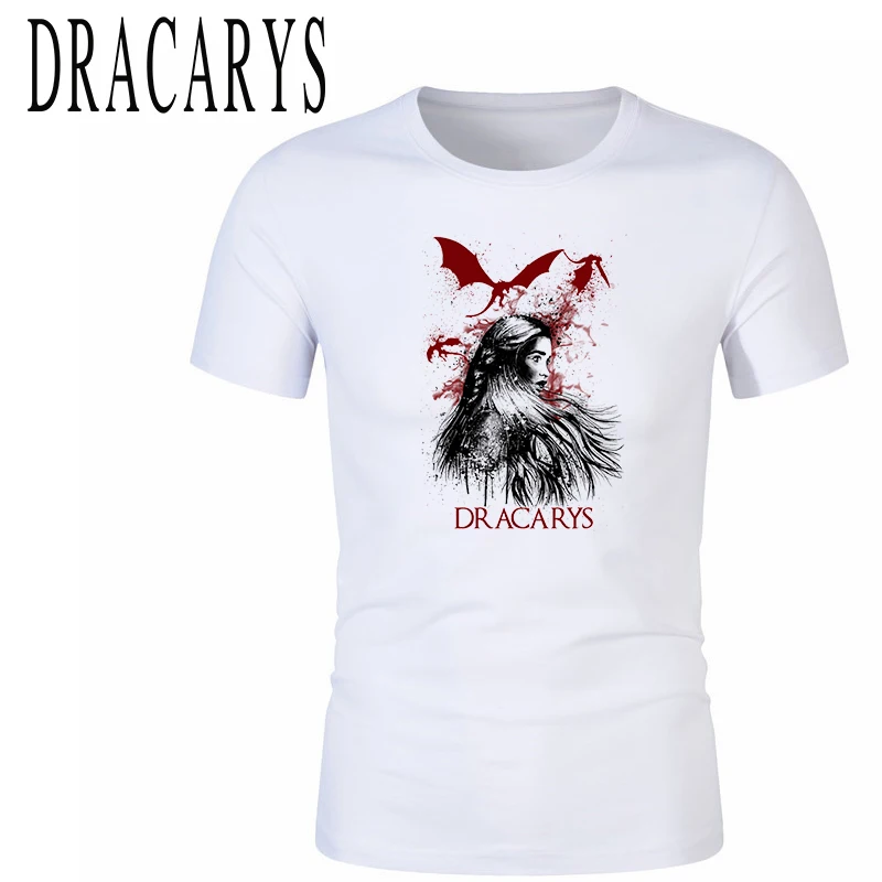 Торговая марка DRACARYS модная футболка Daenerys новинка 2021 Мужская женские футболки