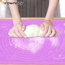 Grand tapis de pâte à rouler en Silicone antiadhésif, plaque de cuisson, pour Fondant, gâteau, Pizza, biscuit, Brownie