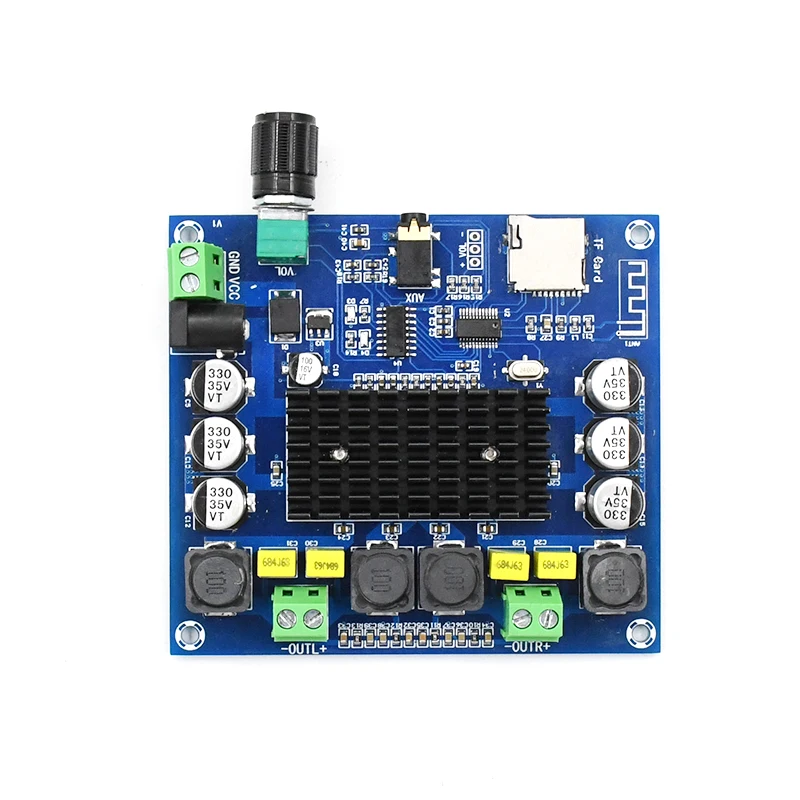 XH-A314 12V 24V Bluetooth 5,0 TPA3116 цифровой Мощность Плата усилителя 2x50 Вт стерео аудио модуль усилителя Поддержка карта TF AUX