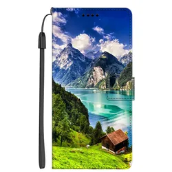 Cover in pelle elegante con chiusura magnetica per telefono, con slot per carte e supporto
