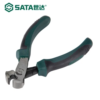 

SATA 4.5" Flat Mouth Piercing End Cutting Pliers Nutcracker Tiger Wire Cutters Nail Repair Shoes Cutting Pliers Hand Tool 70616A