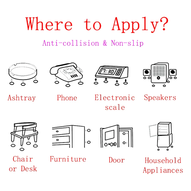 Soft Thickening Mute Rubber Pad To Protect The Wall Self Adhesive Stickers Door Stopper Golf Style Door Fender Home Products 5