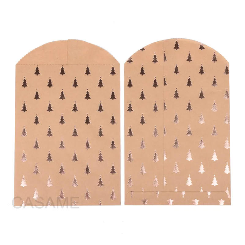 rose gold tree 10 шт Единорог бумажные подарочные пакеты мешок для конфет Рождество детский душ день рождения принадлежности Упаковка для упаковки подарков - Цвет: rose gold tree