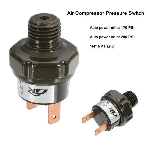 Воздушный переключатель давления 1/" Мужской NPT 70-100PSI 90-120PSI 120-150PSI 110-140PSI 125-200PSI 150-180PSI 170-200SPI Воздушный Рог