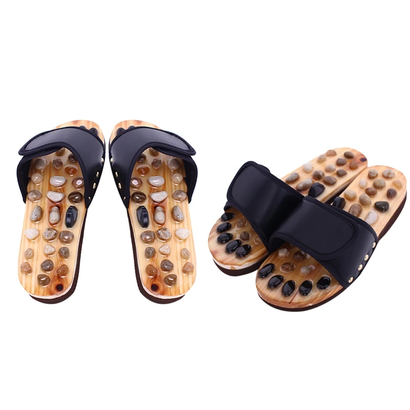 Pebble Stone Foot Massage Slippers Reflexology Feet Elderly Acupuncture Health Shoes Sandals Slippers Healthy Massager 42-43(275
