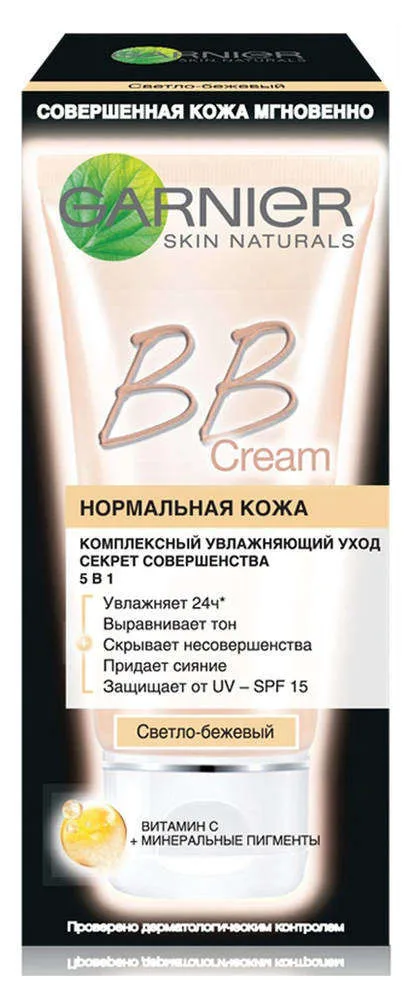 BB крем для нормальной кожи Garnier, светло-бежевый, 40 мл