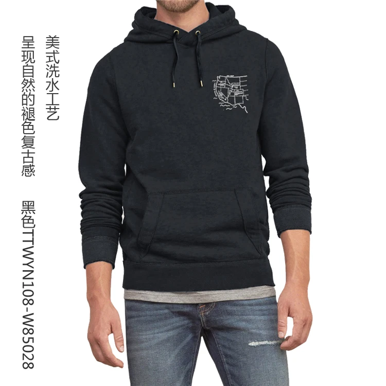 new men hoodie sweatshirt hooded plus velvet fleece retro vintage af hollistic men sweatshirt big plus size yard 4XL 5XL - Цвет: TTWYN108-W85028