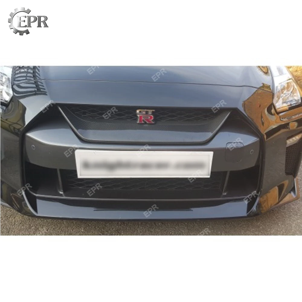 Для Nissan GTR R35+ OEM из углеродного волокна передняя решетка сетки крышка корпуса комплект настройки части для GTR R35 углеродная передняя решетка