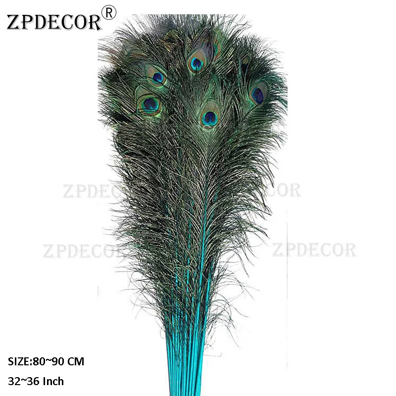 Zpdecor на рост 80-90 см перья для "сделай сам" - Цвет: Озерный синий