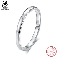 ORSA JEWELS 100% Real 925 Sterling Silver Rings for Women Simple 2019 Classic Wedding Ring Fashion Female Wholesale Jewelry SR74 1