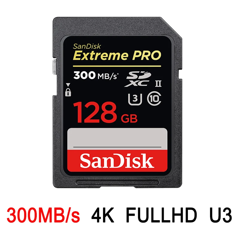 300MB 128GB SanDisk Extreme Pro/Ultra карта памяти 32 Гб 64 Гб 128 ГБ U3/U1 SD карта 256 Гб 16 Гб флэш-карта SD память SDXC SDHC SD карта для камеры - Емкость: 300MB 128GB