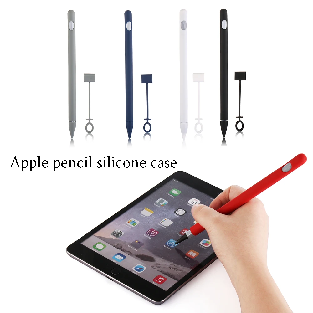 1 шт., мягкий силиконовый чехол для Apple Pencil, совместимый для iPad, планшета, стилус, защитный чехол