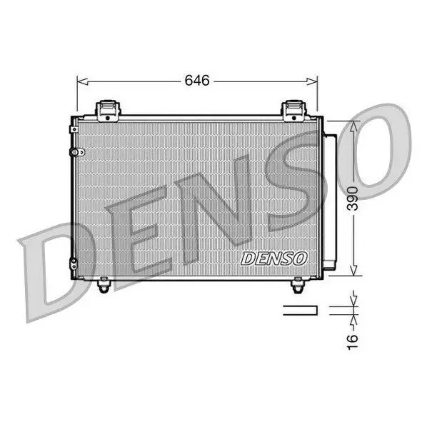 Радиатор кондиционераToyota Avensis all 02 DENSO DCN50024