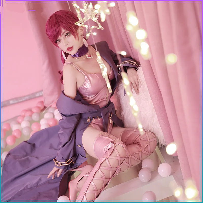 

Game LOL KDA Evelynn Cosplay Costume Agony's Embrace Fashion Street Style/Magazine Cover Uniform Suit Famale Role Paly Clothing