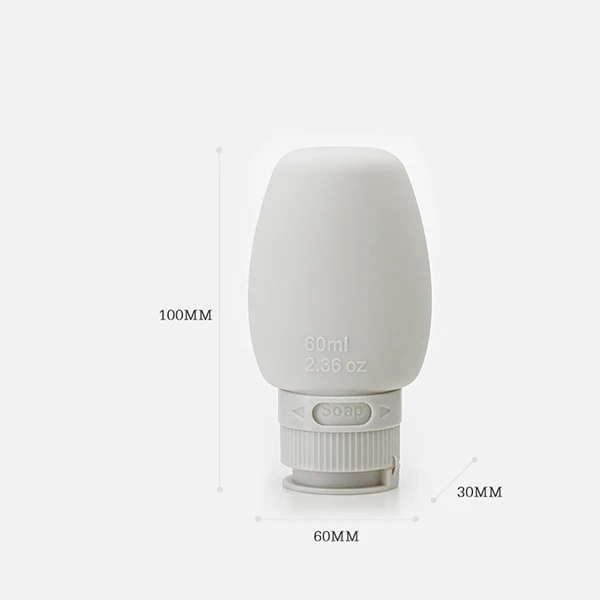 Gray S Xiaomi Youpin JORDAN& JUDY силиконовые бутылки, бутылки, путешествия, портативный анти утечки бутылки, шампунь, гель для душа, косметический набор - Цвет: Gray S