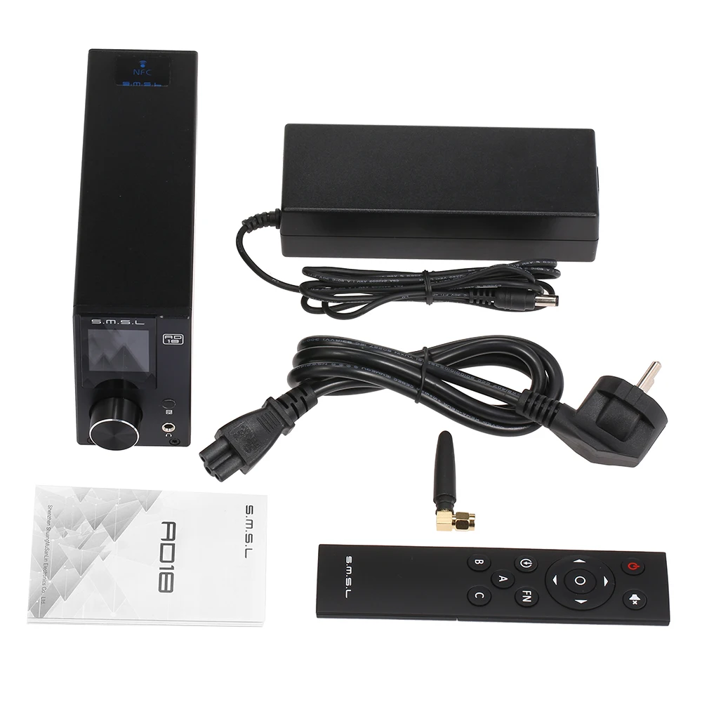 SMSL AD18 Hi-Fi аудио стерео усилитель с Bluetooth 4,2 поддерживает Apt-X USB DSP полный цифровой усилитель мощности для динамика