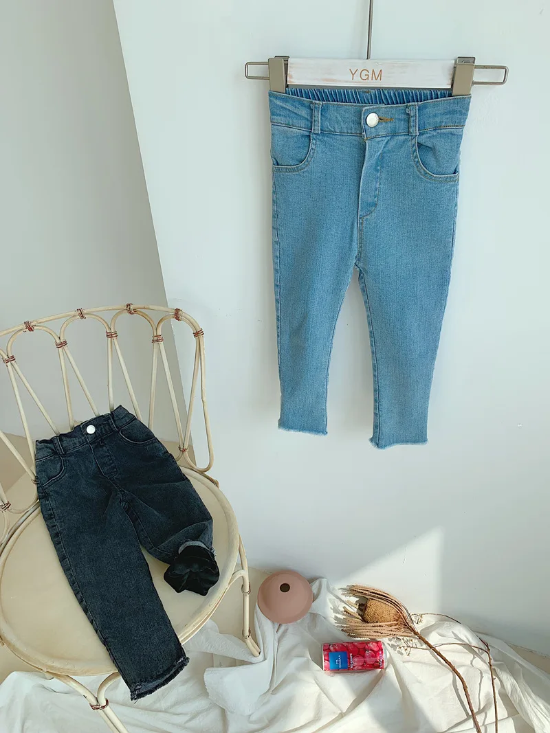 WLG boys girls winter jeans kids denim blue black velvet thick skinny jean baby warm fashion all match trousers 1-6 years