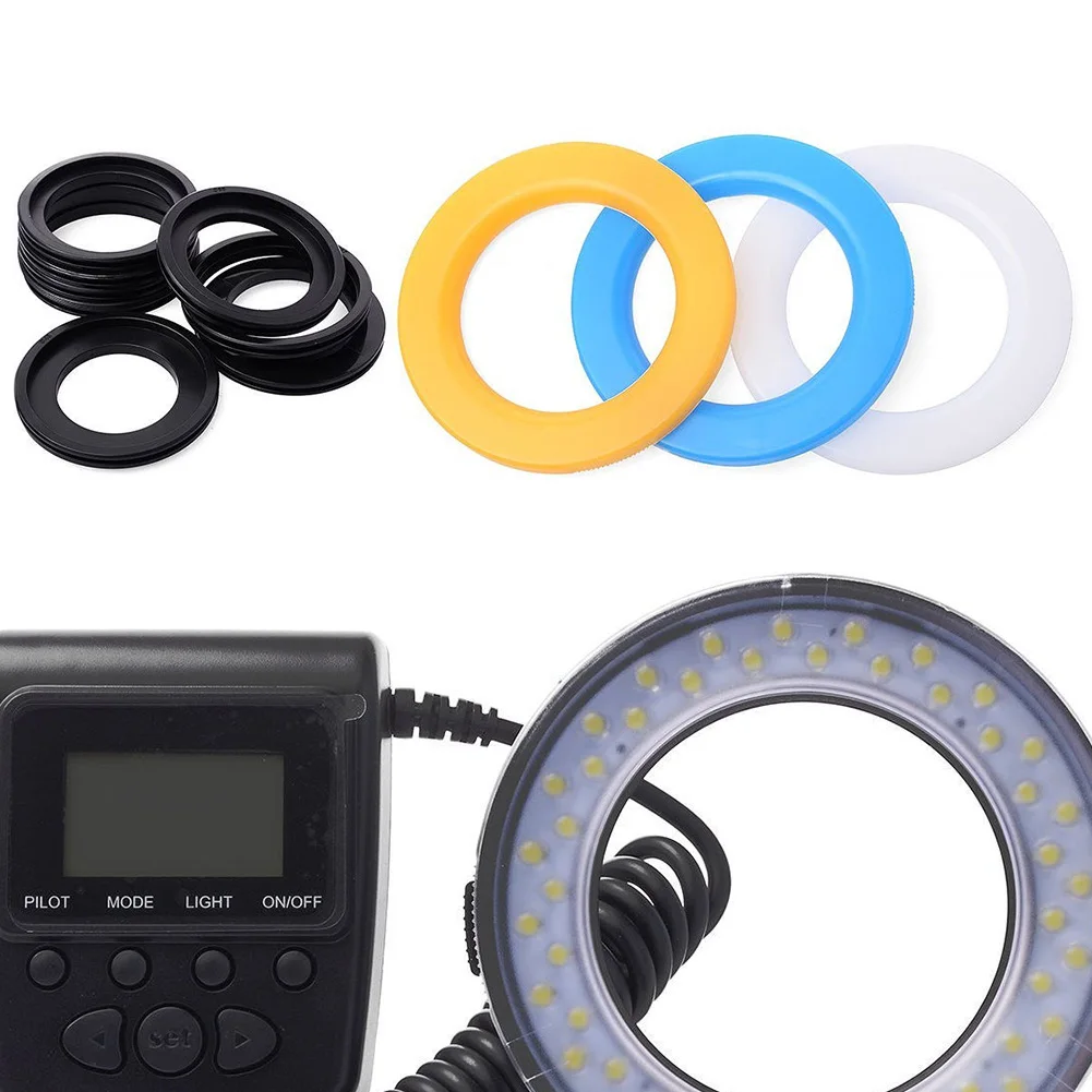 New RF-550D Macro 48 pieces SLR LED Ring Flash Light for Canon for Nikon for Olympus DSLR Camera high quality