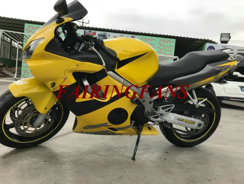Мотоциклетный вставной обтекатель средства ухода за кожей комплект для HONDA CBR600F4I 04 05 06 07 CBR600 F4i 2004 2007 ABS Желтый Обтекатели на кузов+ подарки HH16