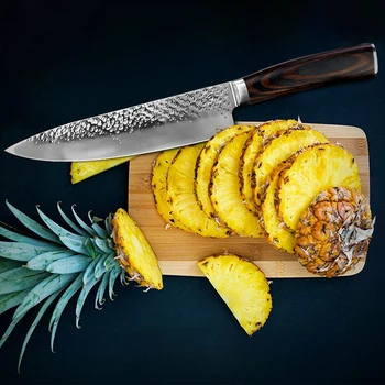 

High Quality 8 inch Santoku Cleaver Kitchen Knife Handmade Forged Chef Knives Utility Stainless Steel Knives Knives For Kitchen