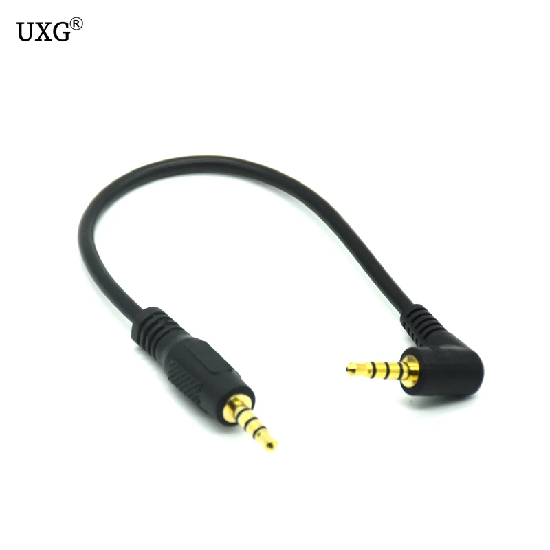20CM 90° Right Angle 3.5mm Male to Male Aux Audio Cable Description Image.This Product Can Be Found With The Tag Names 35mm male right angle 90 degrees, 90 degree angle audio aux cable, 90 degree right angle aux cable