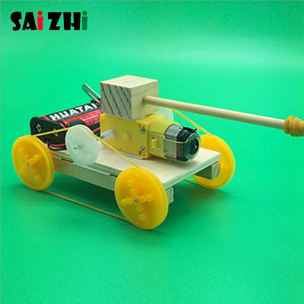 Saizhi modèle jouet bricolage Machine moteur quatre roues réservoir développement Intelligent tige électrique jouet cadeau d'anniversaire SZ3218