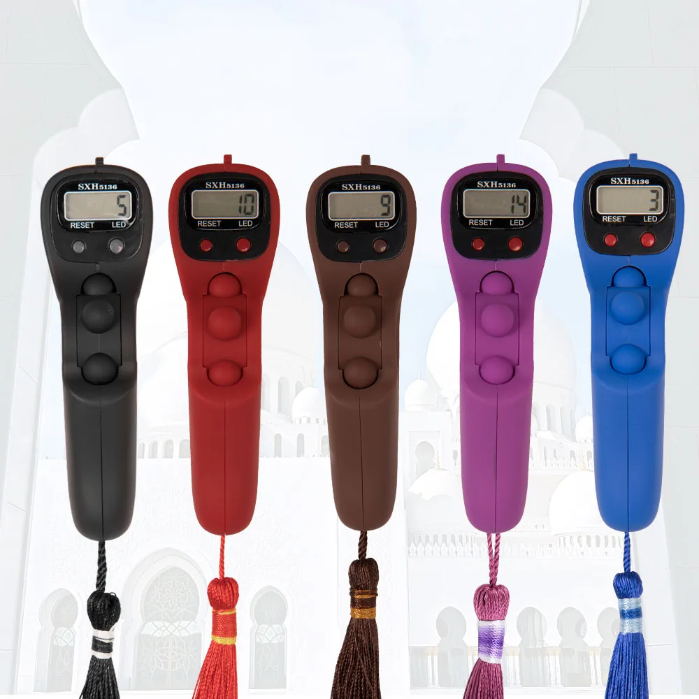 Hand Tally Counter Electronic Counter Electronics Tasbeeh digital tally counter LED easy resettable SXH5136 Original Digital Rosary