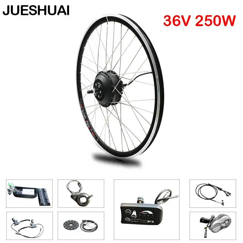 36v 250w LED Набор преобразования для электрического велосипеда 20-28 дюймов 700C электрическое преобразование велосипедов комплект 48V 500W 1000W 36V 250W 500W переднее заднее колесо ступицы двигателя - Цвет: 36v 250w LED