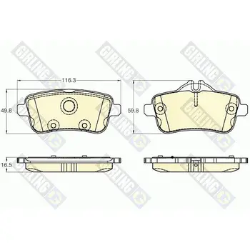 

Brake pads MERCEDES GL X166/ML W166 rear GIRLING 611947