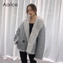 Aorice TX223912 женская зимняя обувь ботфорты натуральном овечьем меху куртка, пальто Модные женские натуральная меховая шуба, верхняя одежда
